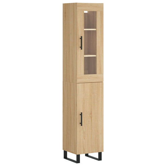 Highboard Sonoma-Eiche 34,5x34x180 cm Holzwerkstoff