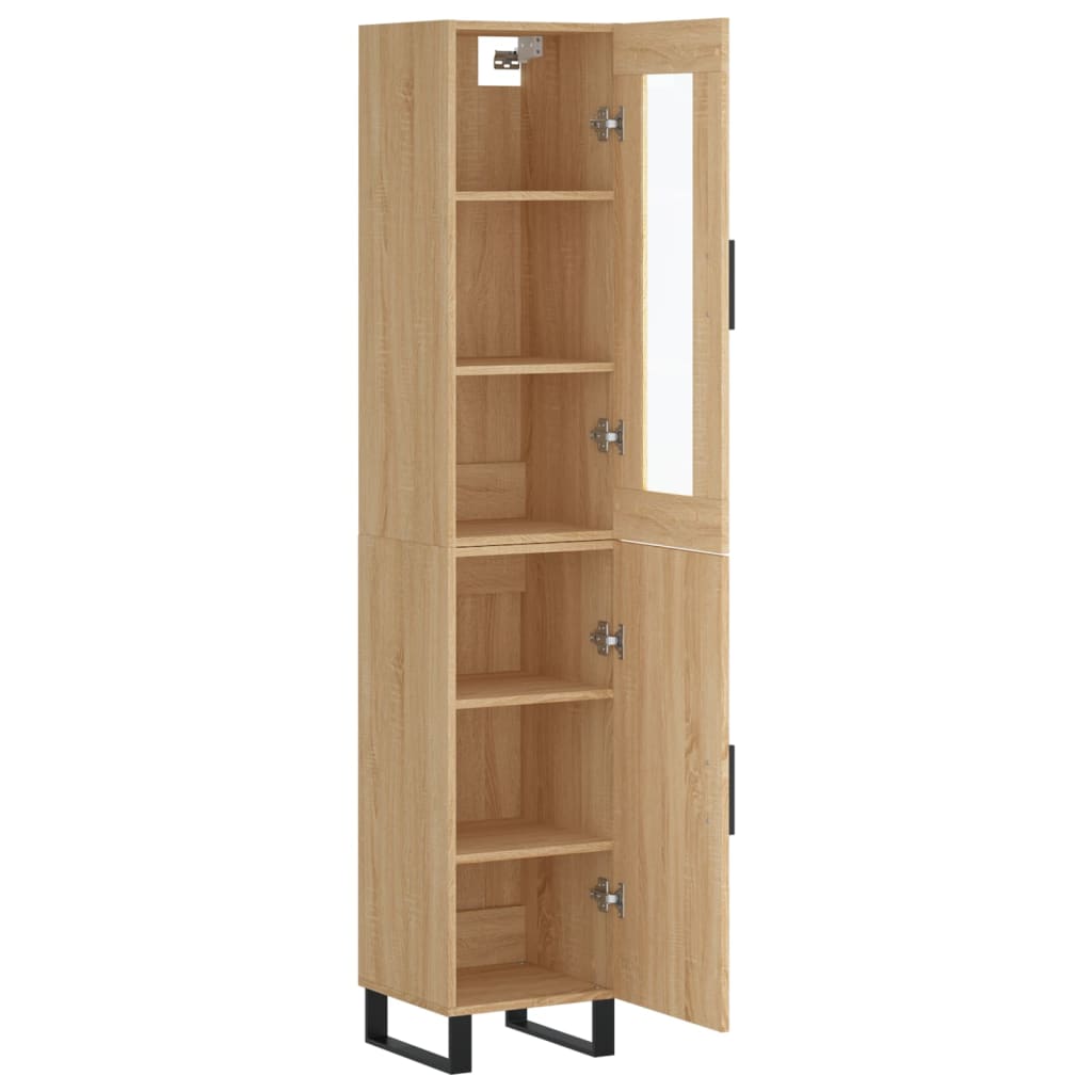 Highboard Sonoma-Eiche 34,5x34x180 cm Holzwerkstoff
