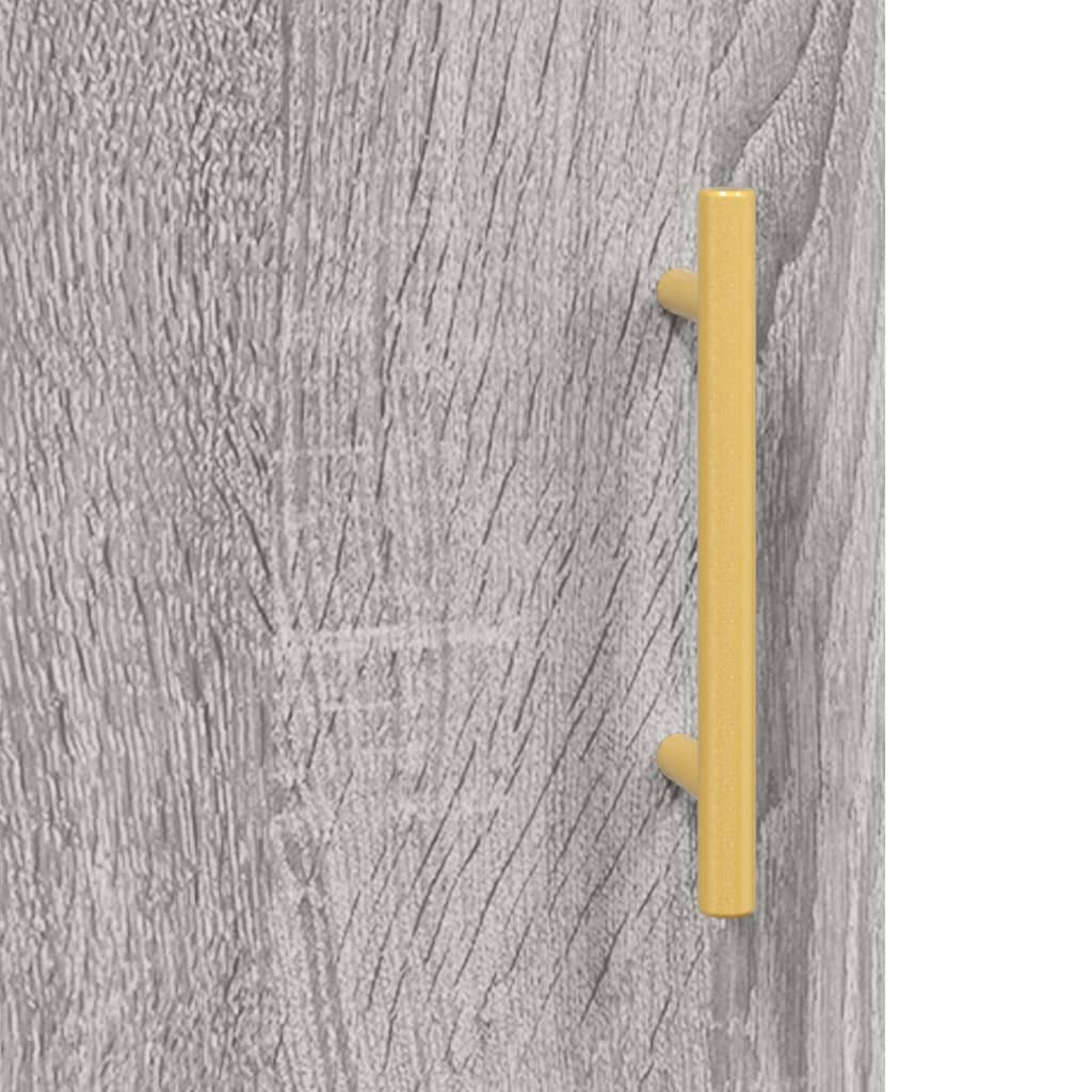 Highboard Grau Sonoma 34,5x34x180 cm Holzwerkstoff