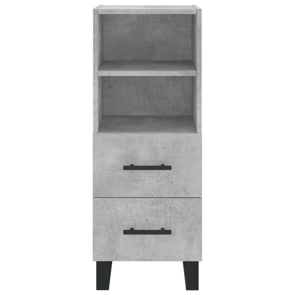 Highboard Betongrau 34,5x34x180 cm Holzwerkstoff