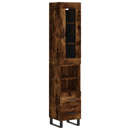 Highboard Räuchereiche 34,5x34x180 cm Holzwerkstoff