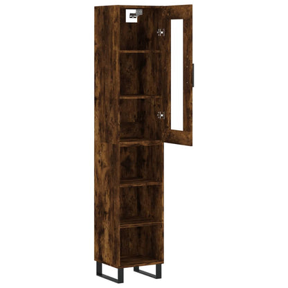 Highboard Räuchereiche 34,5x34x180 cm Holzwerkstoff