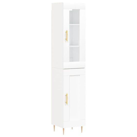 Highboard Weiß 34,5x34x180 cm Holzwerkstoff