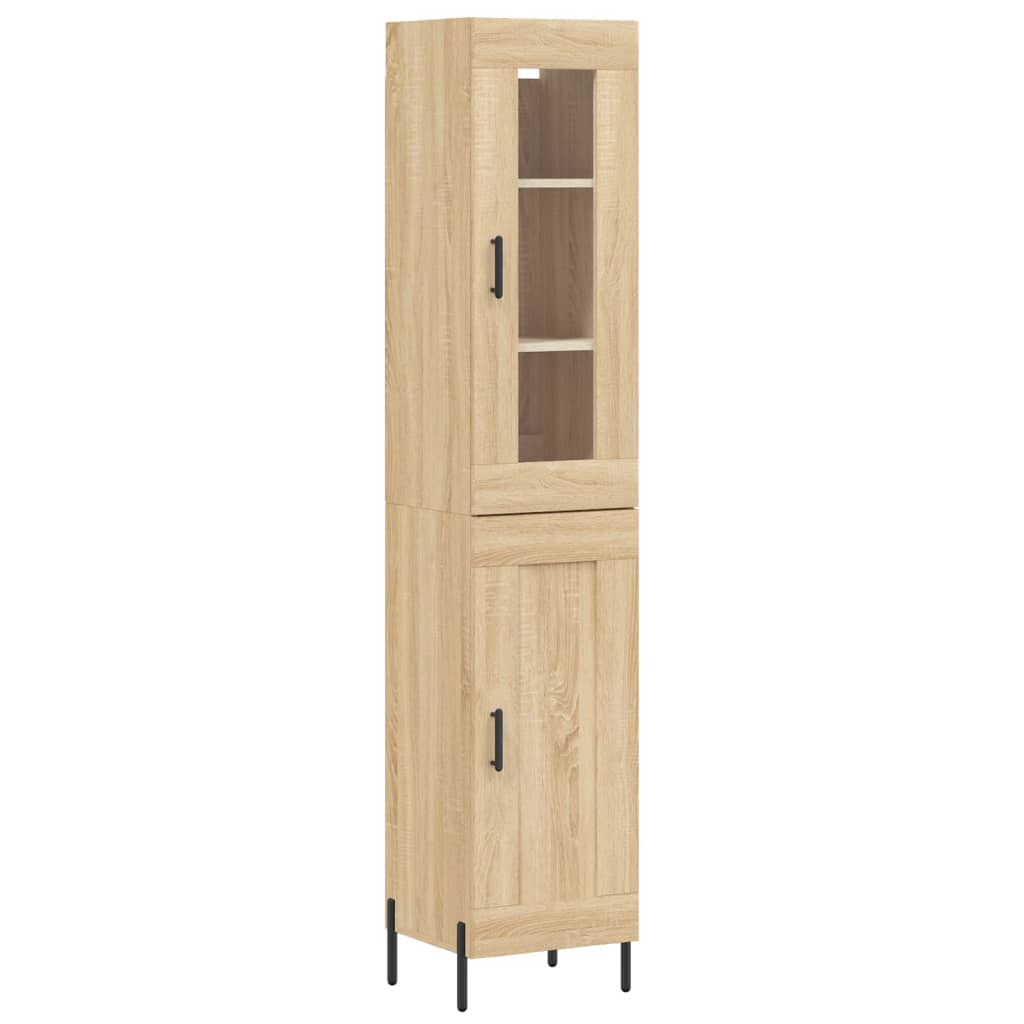 Highboard Sonoma-Eiche 34,5x34x180 cm Holzwerkstoff