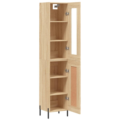 Highboard Sonoma-Eiche 34,5x34x180 cm Holzwerkstoff