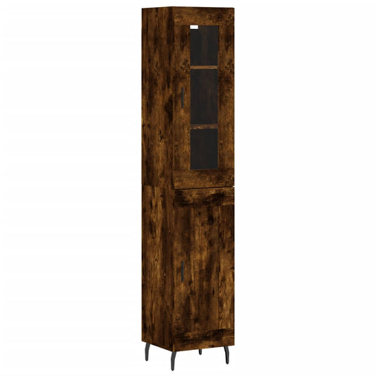 Highboard Räuchereiche 34,5x34x180 cm Holzwerkstoff