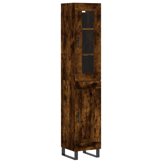 Highboard Räuchereiche 34,5x34x180 cm Holzwerkstoff