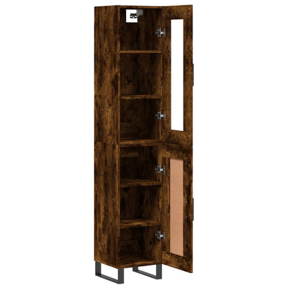 Highboard Räuchereiche 34,5x34x180 cm Holzwerkstoff
