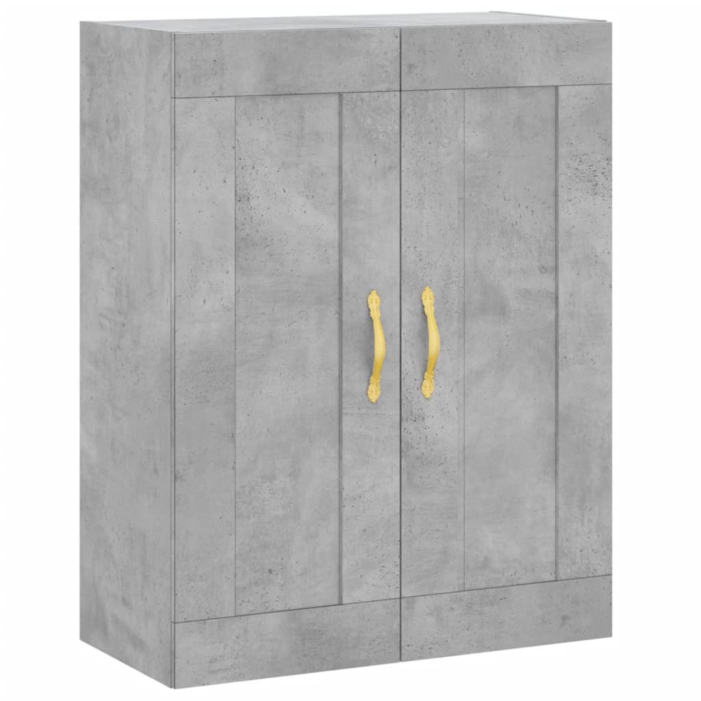 Highboard Betongrau 69,5x34x180 cm Holzwerkstoff