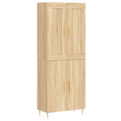 Highboard Sonoma-Eiche 69,5x34x180 cm Holzwerkstoff