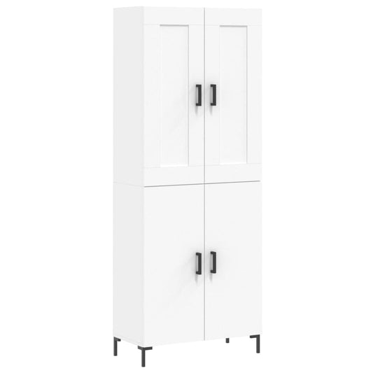 Highboard Weiß 69,5x34x180 cm Holzwerkstoff