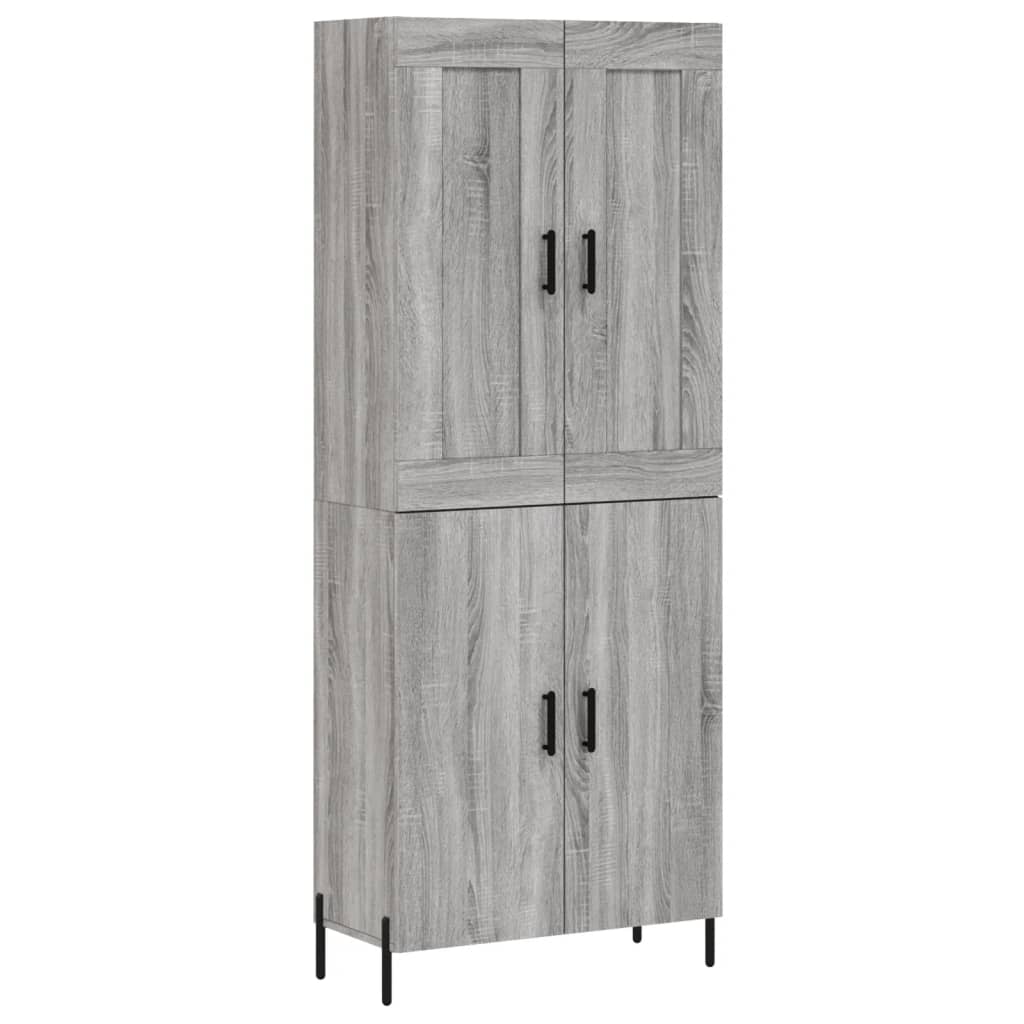 Highboard Grå Sonoma 69,5x34x180 cm træmateriale