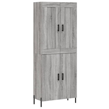 Highboard Grå Sonoma 69,5x34x180 cm træmateriale