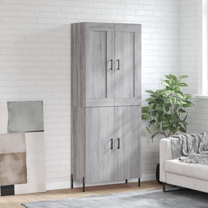 Highboard Grå Sonoma 69,5x34x180 cm træmateriale