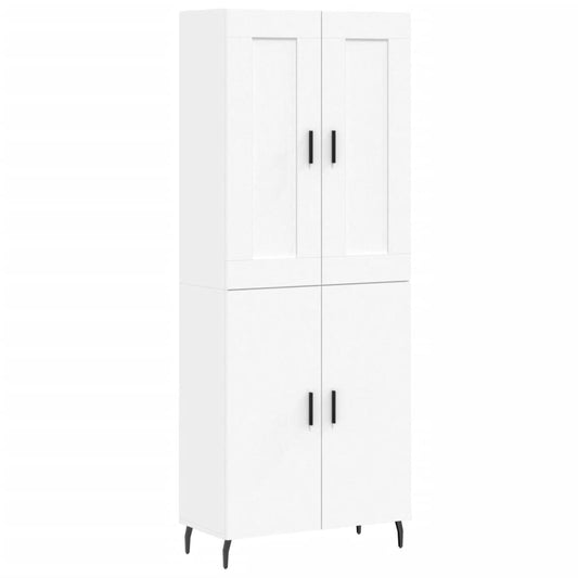 Highboard Weiß 69,5x34x180 cm Holzwerkstoff