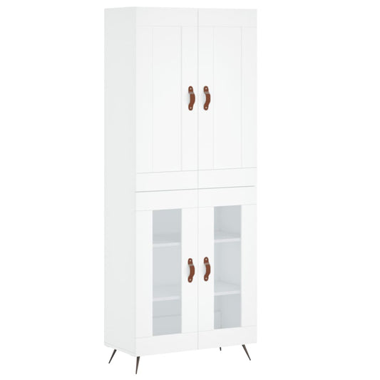 Highboard Weiß 69,5x34x180 cm Holzwerkstoff
