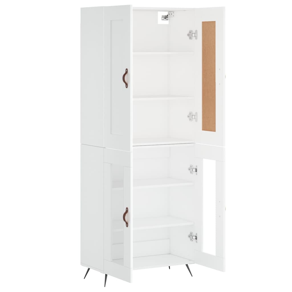 Highboard Weiß 69,5x34x180 cm Holzwerkstoff