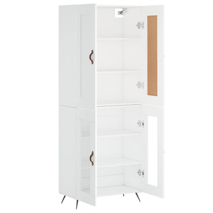 Highboard Weiß 69,5x34x180 cm Holzwerkstoff