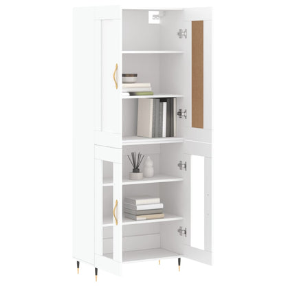 Highboard Weiß 69,5x34x180 cm Holzwerkstoff