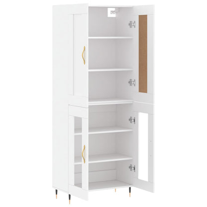 Highboard Weiß 69,5x34x180 cm Holzwerkstoff