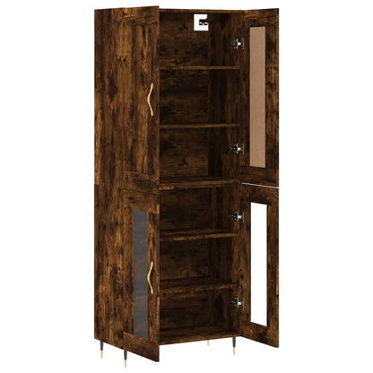 Highboard Räuchereiche 69,5x34x180 cm Holzwerkstoff