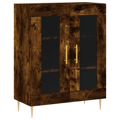 Highboard Räuchereiche 69,5x34x180 cm Holzwerkstoff