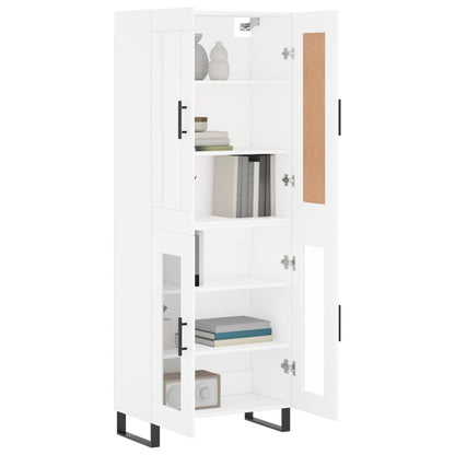 Highboard Weiß 69,5x34x180 cm Holzwerkstoff