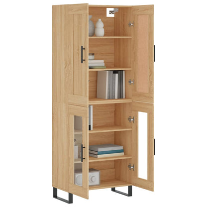 Highboard Sonoma-Eiche 69,5x34x180 cm Holzwerkstoff