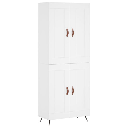 Highboard Weiß 69,5x34x180 cm Holzwerkstoff