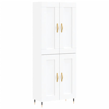Highboard Weiß 69,5x34x180 cm Holzwerkstoff