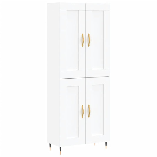 Highboard Weiß 69,5x34x180 cm Holzwerkstoff
