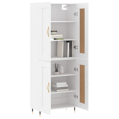 Highboard Weiß 69,5x34x180 cm Holzwerkstoff