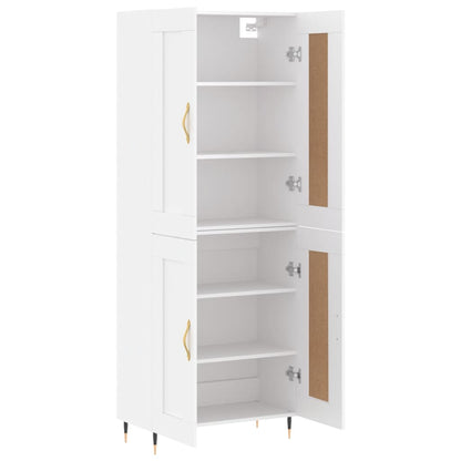 Highboard Weiß 69,5x34x180 cm Holzwerkstoff