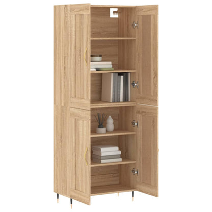Highboard Sonoma-Eiche 69,5x34x180 cm Holzwerkstoff