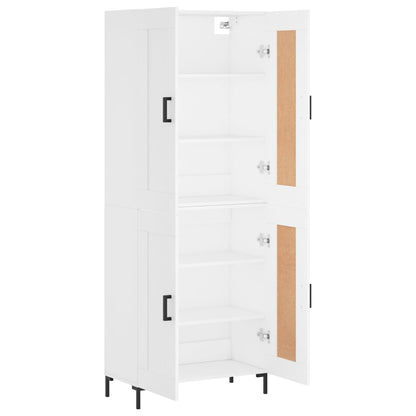 Highboard Weiß 69,5x34x180 cm Holzwerkstoff