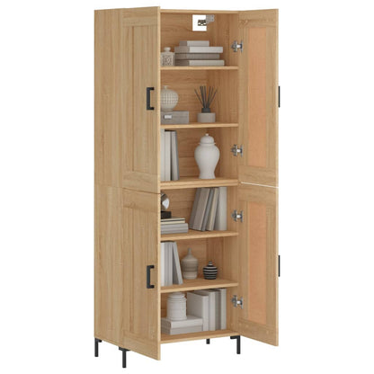 Highboard Sonoma-Eiche 69,5x34x180 cm Holzwerkstoff