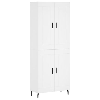 Highboard Weiß 69,5x34x180 cm Holzwerkstoff