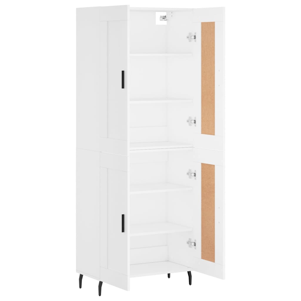 Highboard Weiß 69,5x34x180 cm Holzwerkstoff