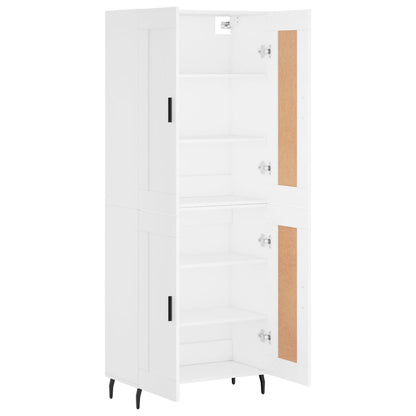 Highboard Weiß 69,5x34x180 cm Holzwerkstoff