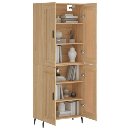 Highboard Sonoma-Eiche 69,5x34x180 cm Holzwerkstoff