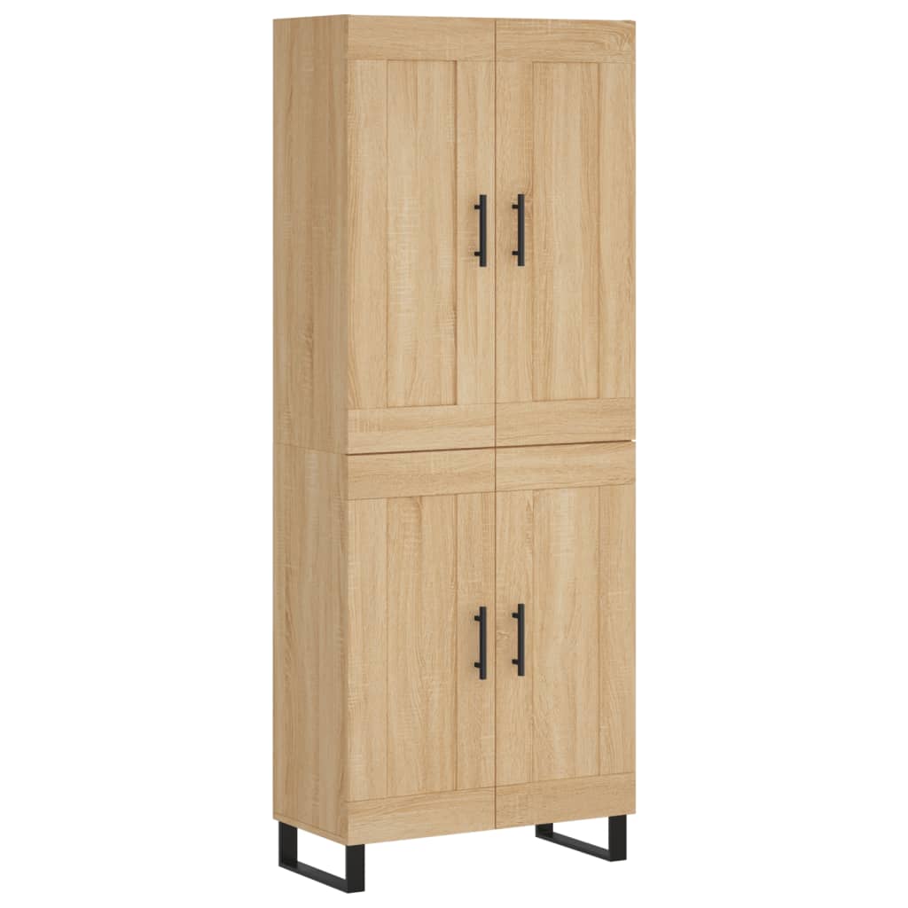 Highboard Sonoma-Eiche 69,5x34x180 cm Holzwerkstoff