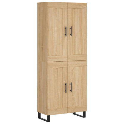 Highboard Sonoma-Eiche 69,5x34x180 cm Holzwerkstoff