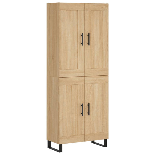 Highboard Sonoma-Eiche 69,5x34x180 cm Holzwerkstoff