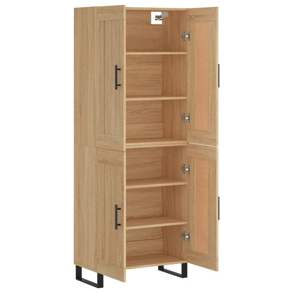 Highboard Sonoma-Eiche 69,5x34x180 cm Holzwerkstoff