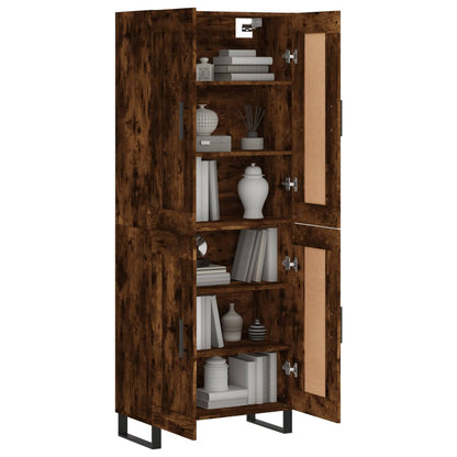 Highboard Räuchereiche 69,5x34x180 cm Holzwerkstoff
