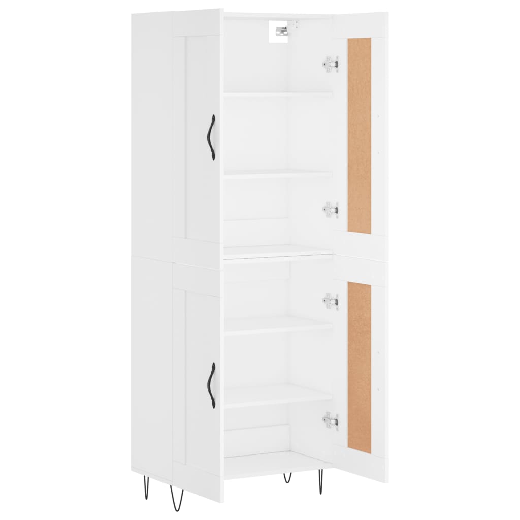 Highboard Weiß 69,5x34x180 cm Holzwerkstoff