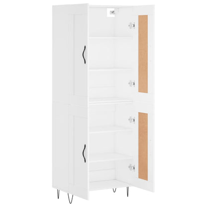 Highboard Weiß 69,5x34x180 cm Holzwerkstoff
