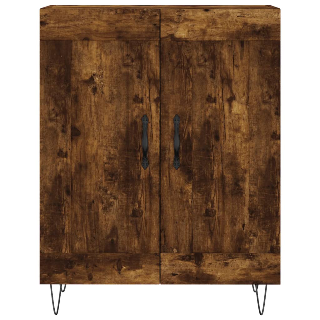Highboard Räuchereiche 69,5x34x180 cm Holzwerkstoff