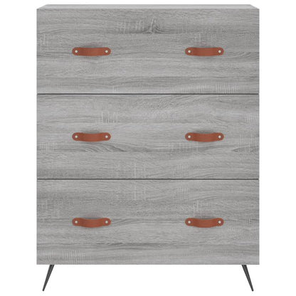 Highboard Grau Sonoma 69,5x34x180 cm Holzwerkstoff