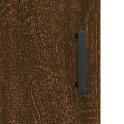 Highboard Braun Eichen-Optik 69,5x34x180 cm Holzwerkstoff